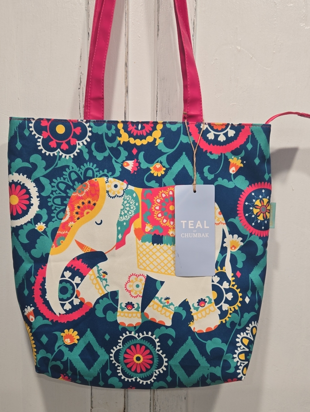 NWT TEAL BY CHUMBAK TOTE BAG. #8196